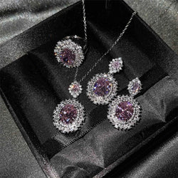 Pink CZ Jewelry Sets