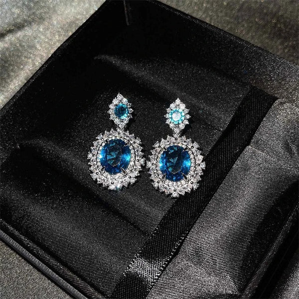 Blue CZ Jewelry Sets