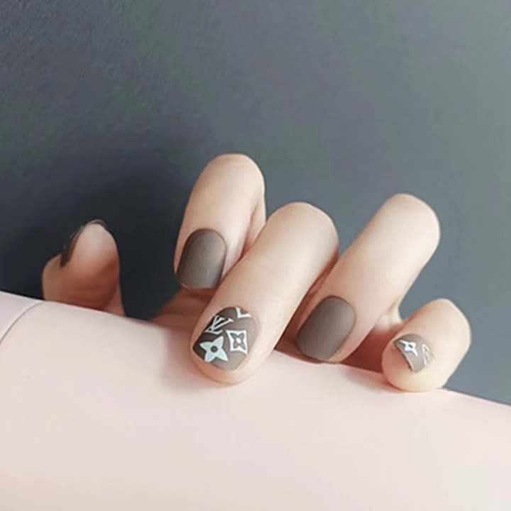 Matte Style ins Minimalist Style Fake Nails  - 24Pcs