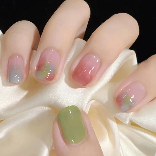 Summer Fresh Style False Nails - 24Pcs