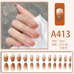 Fresh ice Transparent Gradient Fake Nails  - 24Pcs