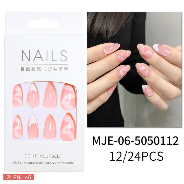 Patch French Fake Nails  - 24Pcs