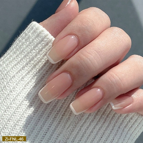 Gentle White French Fake Nails  - 24Pcs