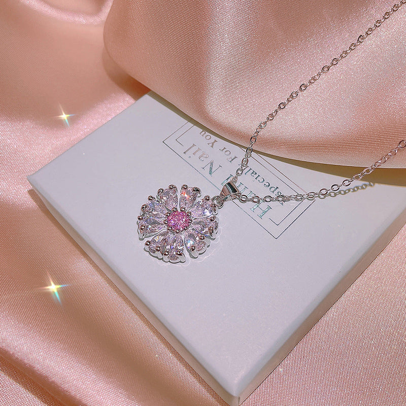 Sunflower Topaz Pink Quartz Jewelry Set