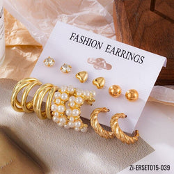 Pearls Versatile Six Piece Set Combination Earrings