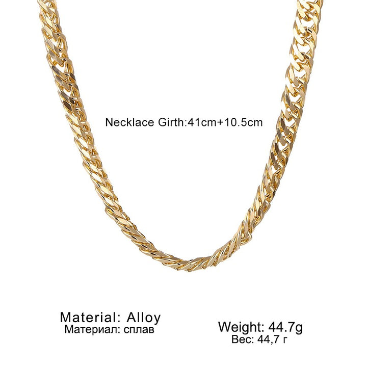 Punk Gothic Twist Thick Chain Necklace NKL-206
