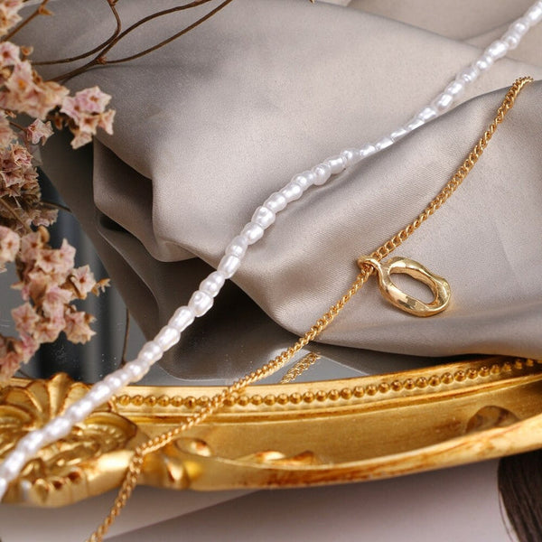 Irregular Imitation Pearls Beaded Necklaces