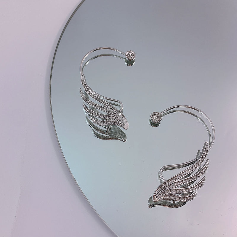 Flash diamond wing ear clips without ear holes