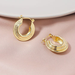 Hoop Brass Gold-Plated Jewelry