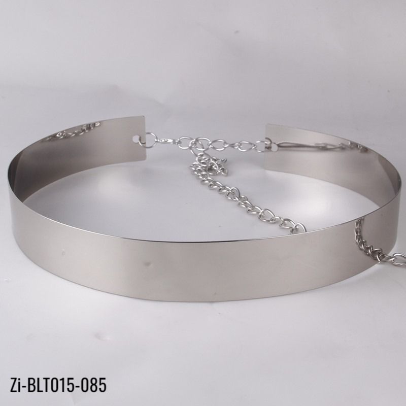 Adjustable Metal Designer Belt Bling Gold Silver (3.5cm Width)