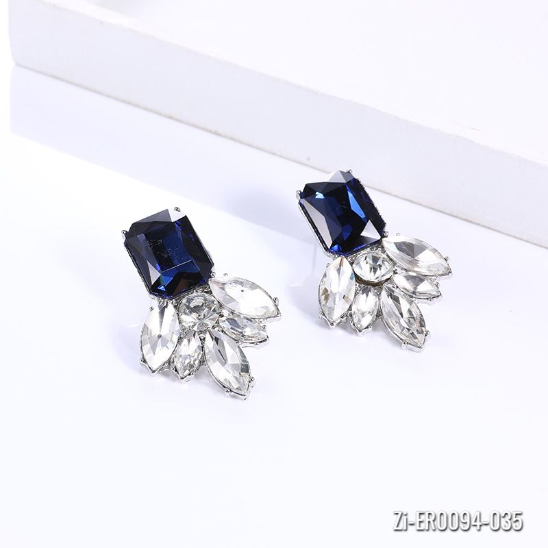 Acrylic Blue Water Drop Earrings