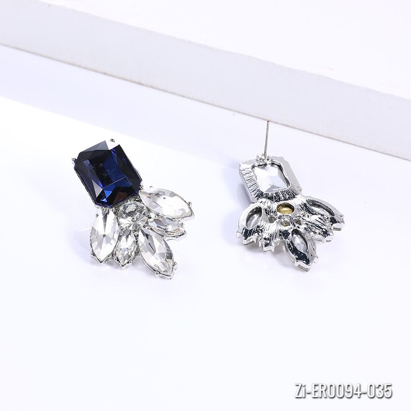 Acrylic Blue Water Drop Earrings