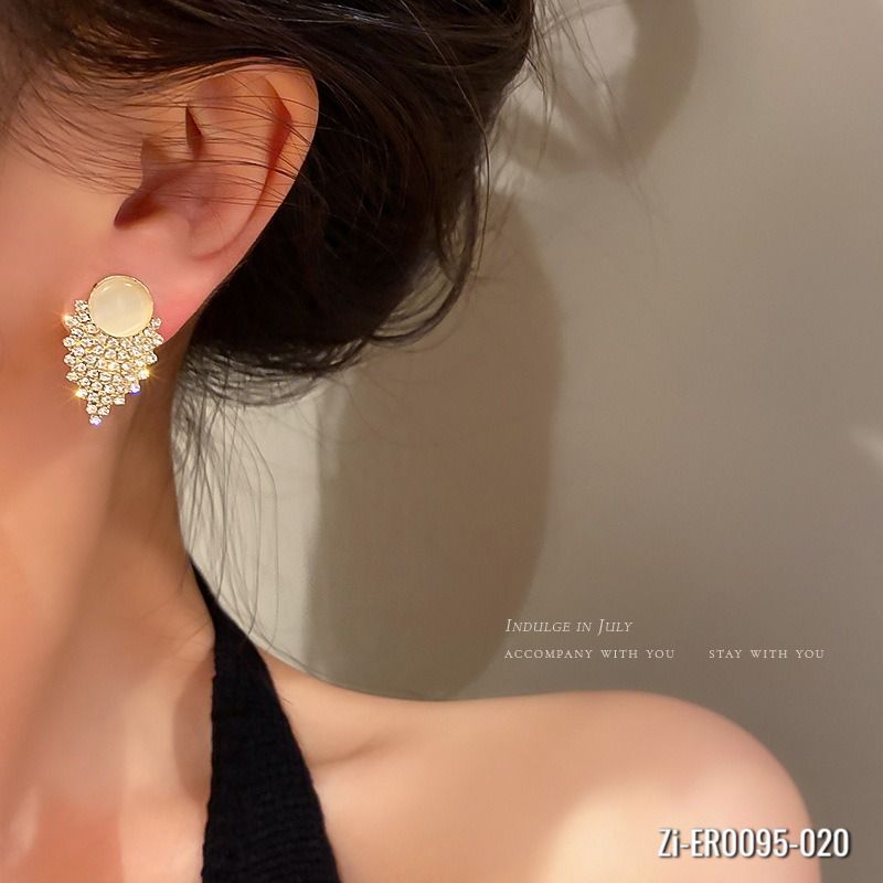 Micro-Set Opal Earrings