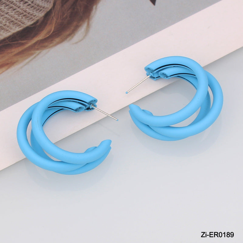 Multi Color Metal C-shape Hollow Unusual Earrings