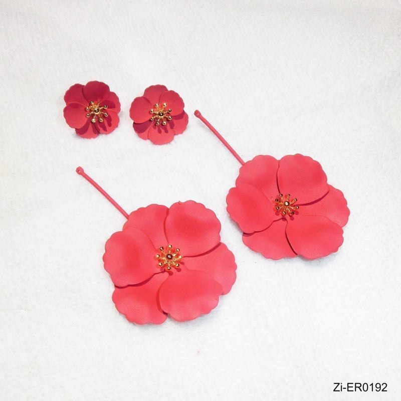 Top Quality Multi-layer Detachable Flowers Drop Earrings
