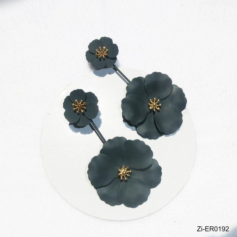 Top Quality Multi-layer Detachable Flowers Drop Earrings