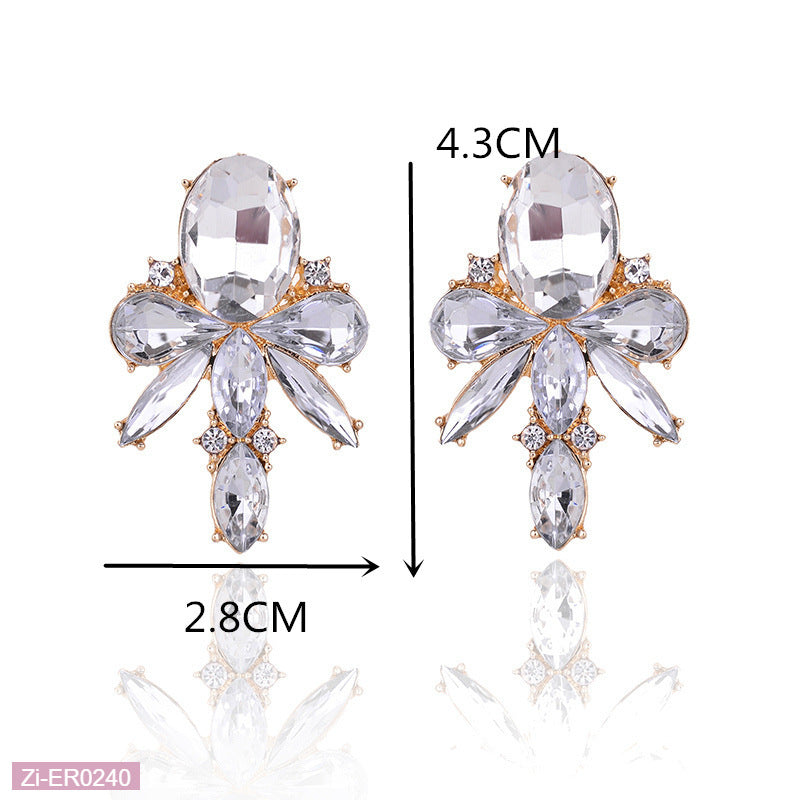 Luxury Designer Statement Crystal Drop Earrings