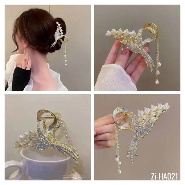 Flower Shark Clip Luxury Headgear Hair Accessories