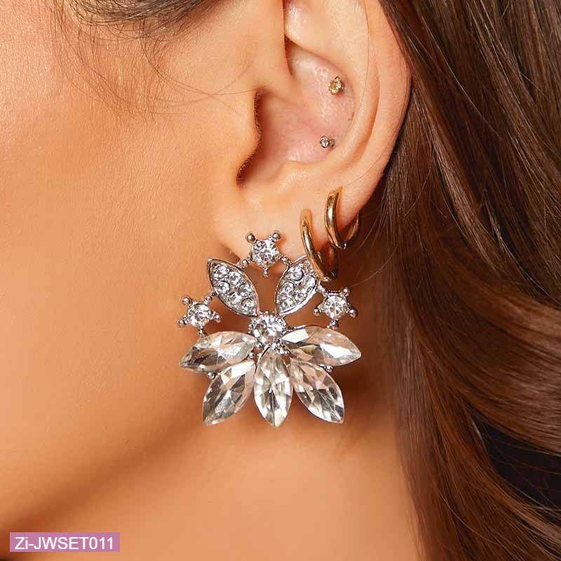 Zircon Personalized Luxury Necklace Earrings Set