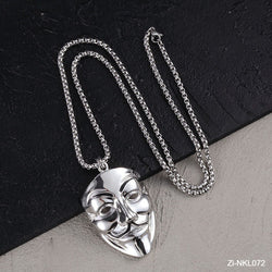 Hip Hop Vintage Clown Mask Metal Pendant Necklace