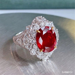 New Imitation Natural Ruby Color Split Open Ring