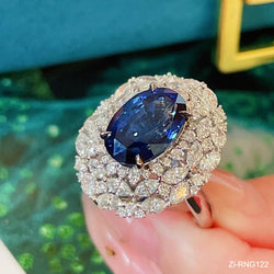 Luxury Sapphire Promise Adjustable Ring