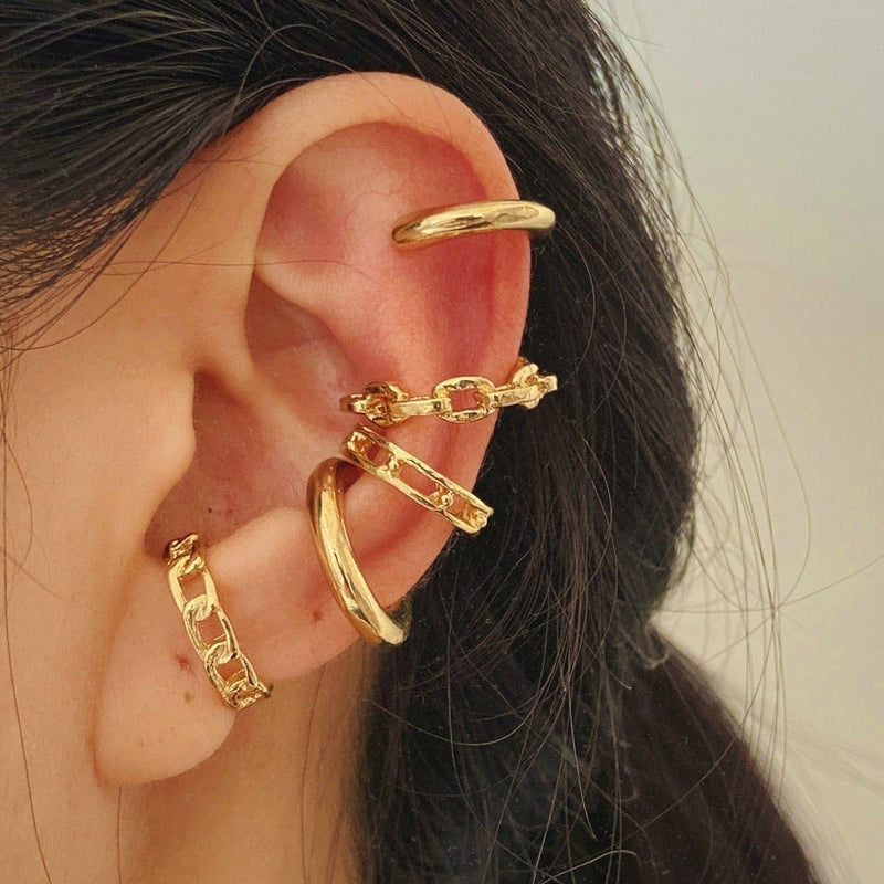 Non-Pierced Ear Bone Clip Five-Piece