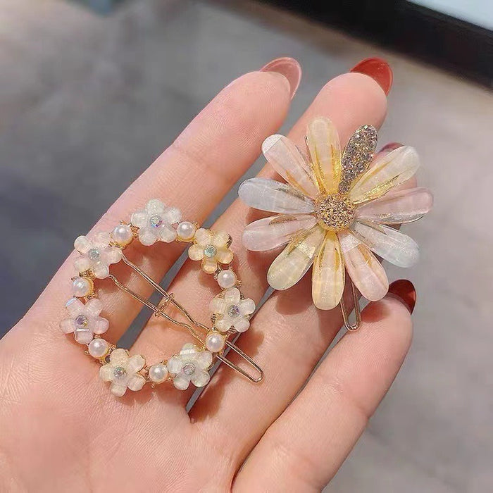 Girl Fairy Flower Simple Moon Hairpins 4Pcs/Set