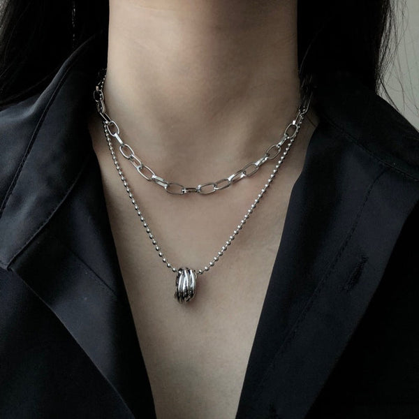 Clavicle Chain Collar Gothic Hip Hop Necklace