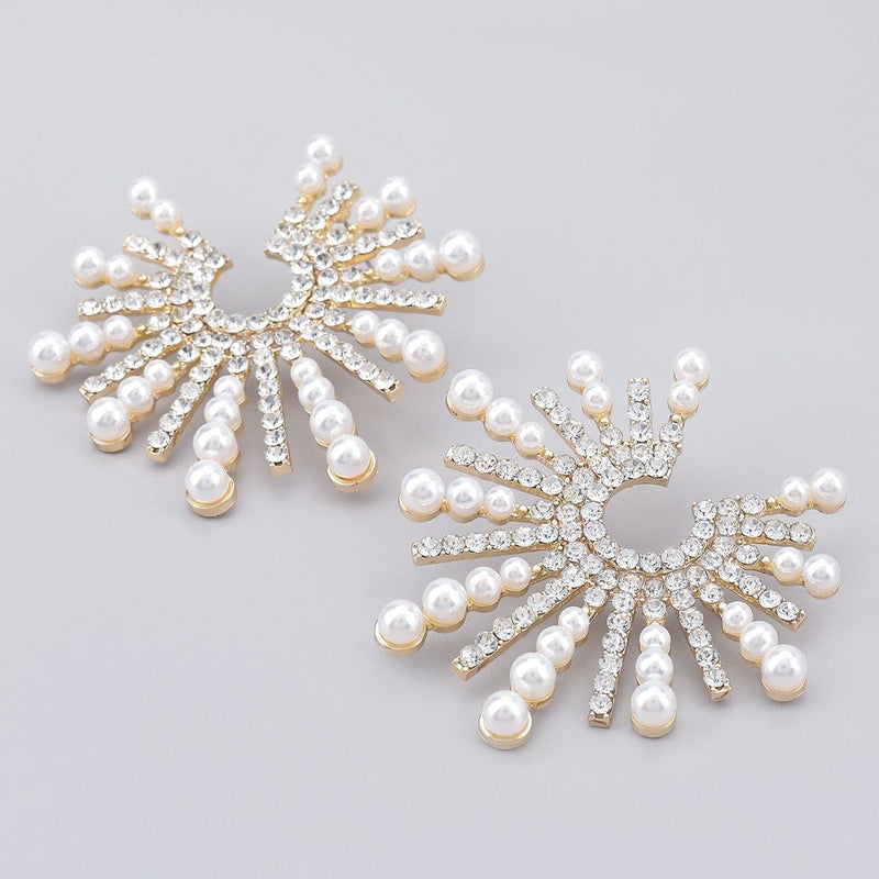 Rhinestone imitation Pearl Earrings