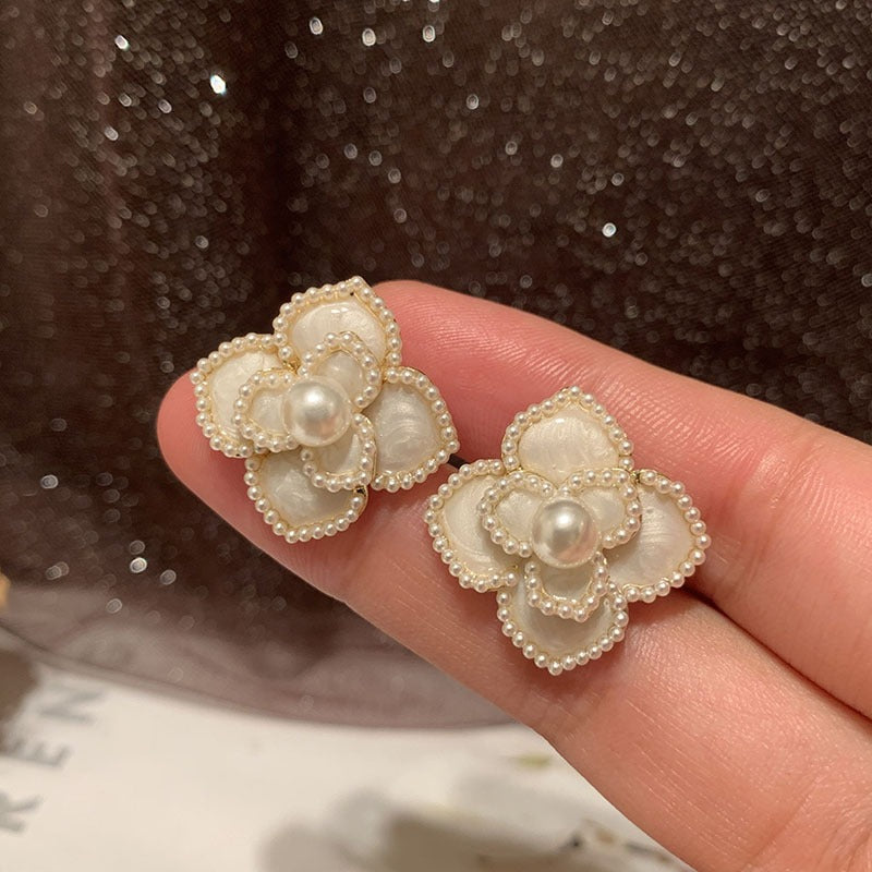 Korean High-End Elegant Flower Earrings