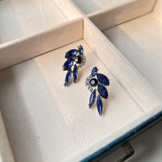 Blue Rhinestone Earrings ZN554