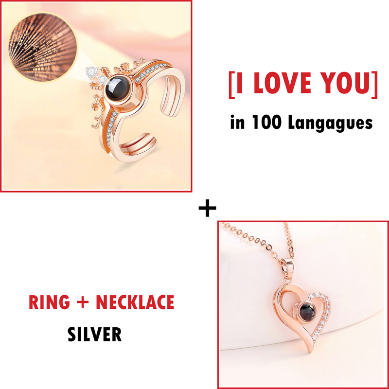 TINGN Round I Love You Necklace, Personalized I Love You Necklace 100  Languages Heart Love Pendant Necklace for Women Girfriend Wife - Walmart.com